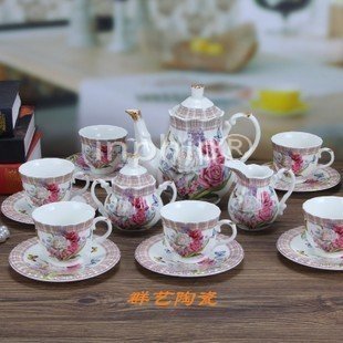 INPHIC-茶具 15頭陶瓷咖啡杯套裝套具歐式咖啡杯壺碟茶咖啡廳