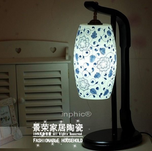 INPHIC-豪華客廳裝飾全手工繪畫瓷燈薄胎縷空禮品陶瓷檯燈青花玲瓏