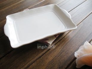 INPHIC-歐式盤子 烤盤蛋糕盤壽司盤長方盤 純白陶瓷餐具 果盤0.8kg