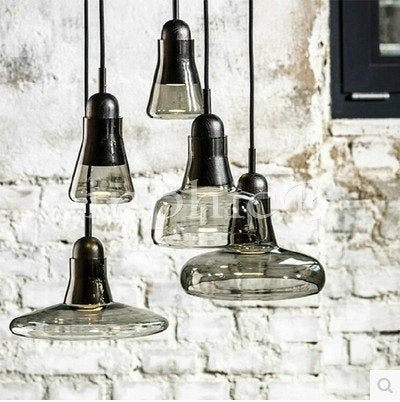 INPHIC-復古工業風北歐陰影水晶玻璃現代簡約餐廳吧臺咖啡店藝術吊燈 A款