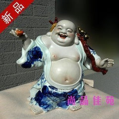 INPHIC-宗教 青花如意站佛 哈哈羅漢陶瓷器彌勒 工藝居家擺設擺飾藝術收藏飾品