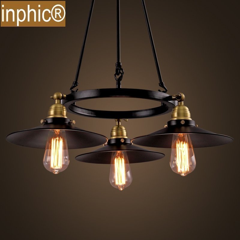 INPHIC-現代美式吊燈鐵藝復古飛碟工業個性創意客廳餐廳燈具