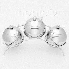 INPHIC-調味罐 調味 調味瓶 不鏽鋼 球形三件套 北歐風情 調味架