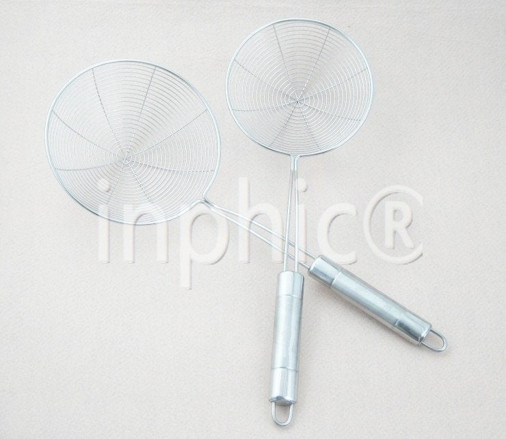 INPHIC-多用途不鏽鋼漏勺麻辣燙過濾隔油網撈油炸水餃笊籬線漏油炸漏勺 18cm