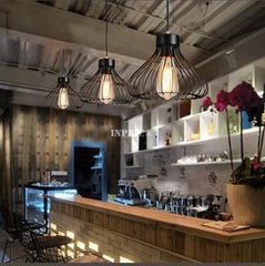 INPHIC-北歐復古簡約鐵藝燈具咖啡廳吧臺臥室客廳餐廳過道火鍋店工業吊燈 A款