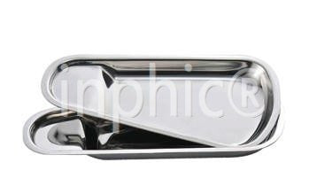 INPHIC-304加厚不鏽鋼方形/扇形擱盆 扇盤 自助餐盤 食品夾專用擱盤 批發 小款扇形