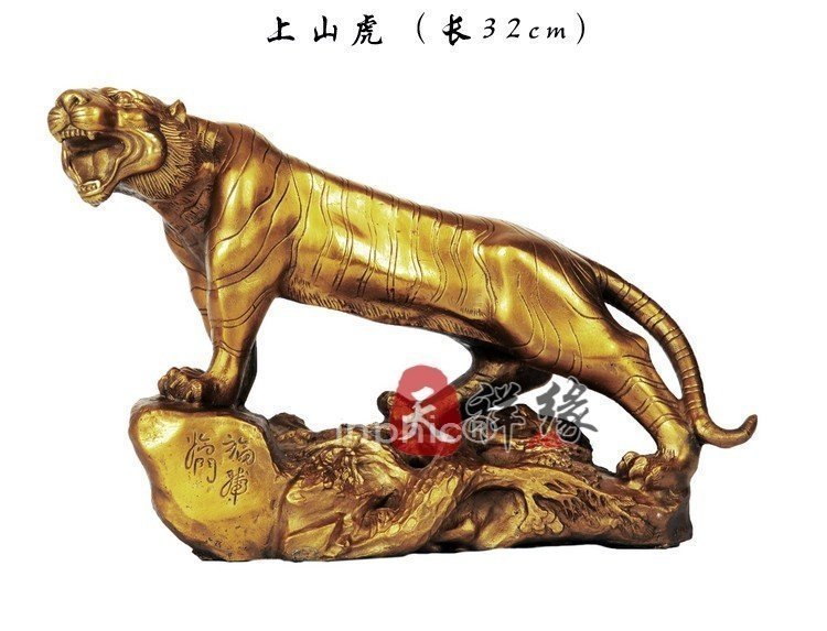 INPHIC-開運 開光純銅老虎擺件銅虎裝飾品銅上山虎辦公室旺事業工藝品擺設