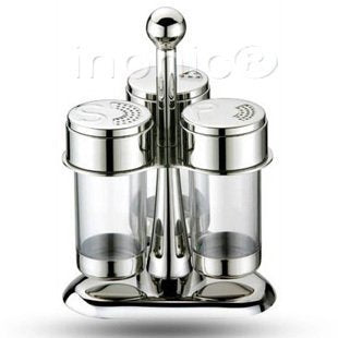 INPHIC-調味瓶 調味架 不鏽鋼 可旋轉 三件套 外銷歐洲