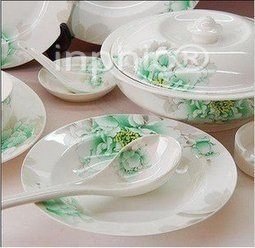INPHIC-景德鎮高檔餐具高檔套裝組餐飲廚房用品56件碗盤餐具套裝