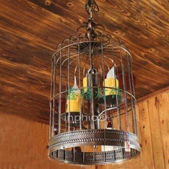 INPHIC-歐式復古地中海鐵藝鳥籠吊燈客廳燈 吧檯燈茶樓燈陽檯燈書房燈具