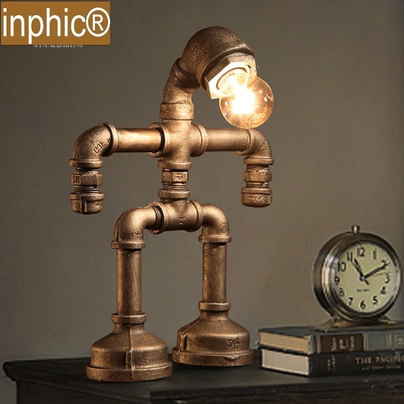 INPHIC-loft工業酒吧咖啡廳復古裝飾水管檯燈個性創意燈具燈飾
