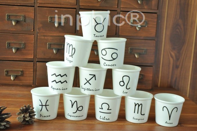 INPHIC-茶具 陶瓷杯 十二星座陶瓷杯 咖啡 創意家居  2個