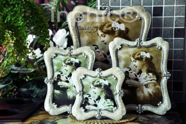 INPHIC-巴羅克風 古典 塔莉亞的木風琴 鑲邊 歐式相框套裝（四件套）