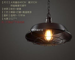 INPHIC-美式loft復古工業風吊燈咖啡館餐廳酒吧鐵藝仿古鍋蓋單頭臥室燈具 14