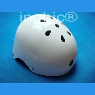 INPHIC-街舞頭盔 輪滑頭盔 滑板頭盔 滑雪頭盔 跆拳道梅花盔 白黑色