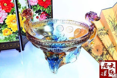 INPHIC-琉璃擺件吉祥家居平安裝飾黃金萬兩聚寶盆(如意錢幣)