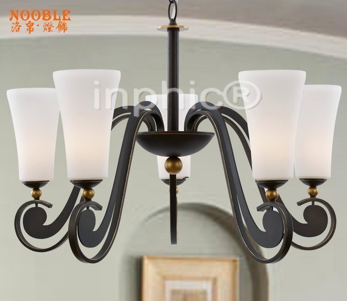 INPHIC-美式燈具五頭鐵藝田園鄉村吊燈歐式燈具客廳燈臥室燈具燈飾