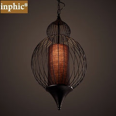 INPHIC-北歐復古工業大貴族鐵藝鳥籠 吊燈 簡約餐廳酒吧吧臺創意藝術吊燈 D款