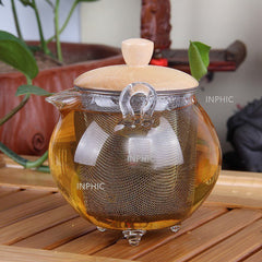 INPHIC-茶具 玻璃茶壺 手抓壺 金屬網系列精品泡茶壺-250ml