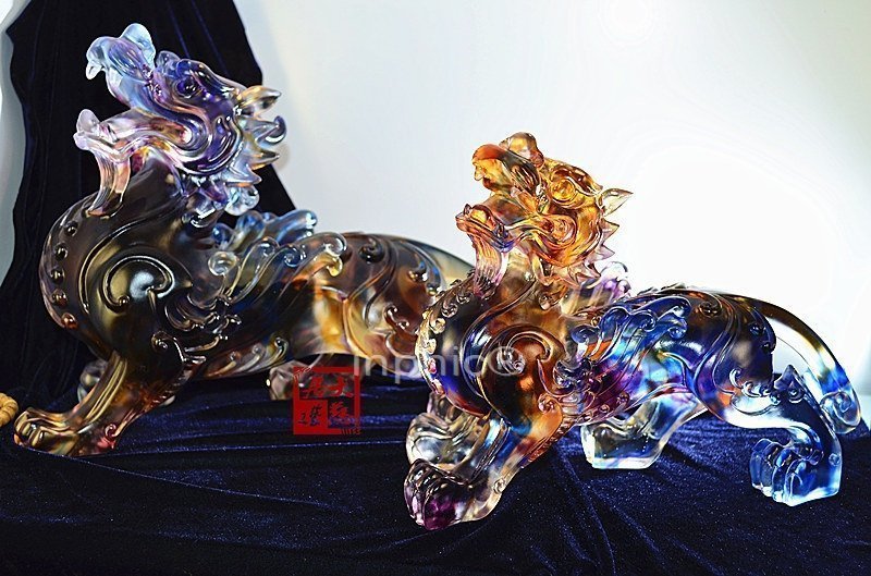 INPHIC-開運 琉璃開光擺件原裝家庭禮品平安吉祥飾品擺設大貔貅大避邪