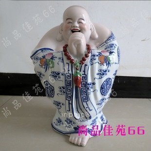 INPHIC-佛像 彌勒笑佛 陶瓷佛像擺飾佛珠佛教用品工藝品擺設高檔雕塑 恭喜羅漢