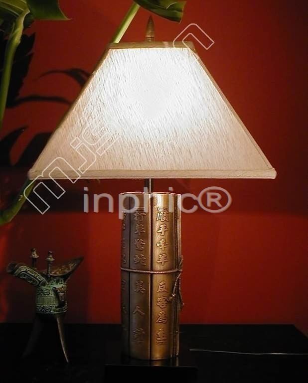 INPHIC-中式 燈具 新古典 復古 客廳書房 現代復古 檯燈竹簡(黃)