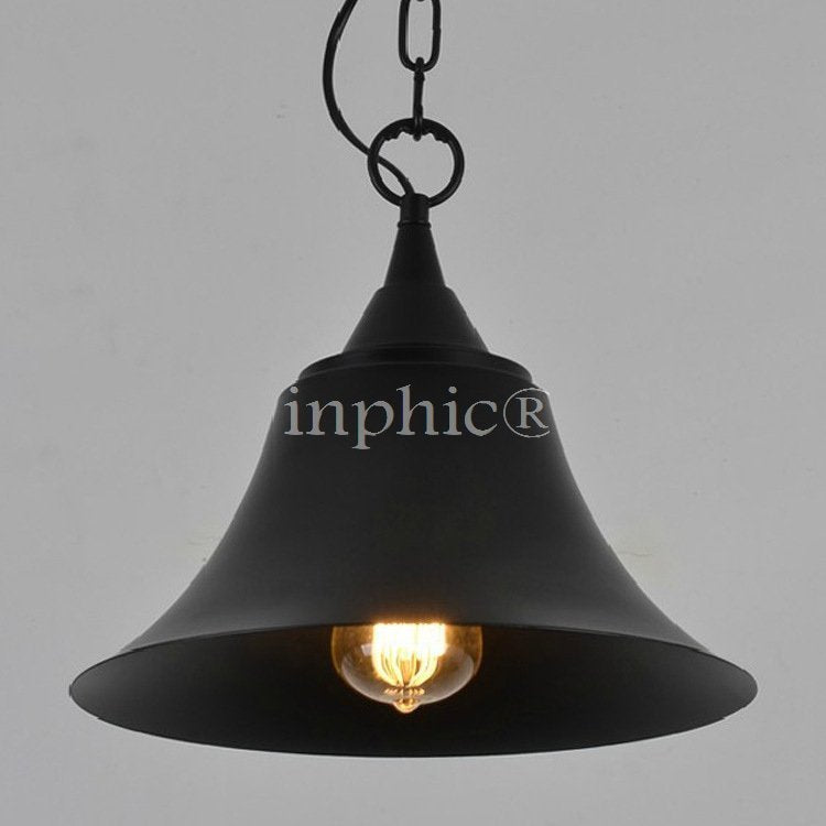INPHIC-鐵藝吊燈美式鄉村吊燈復古現代簡約文藝工業風黑鐵帽吊燈