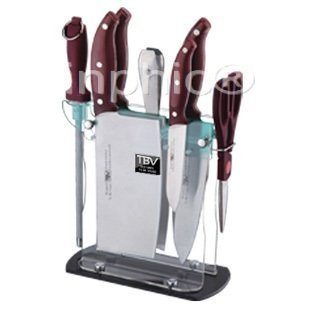 INPHIC-菜刀 刀具 不鏽鋼 砍骨刀 八件套 時尚刀架
