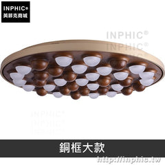 INPHIC-臥室造型書房餐廳藝術實木新中式吸頂燈客廳燈-深木色銅框大款