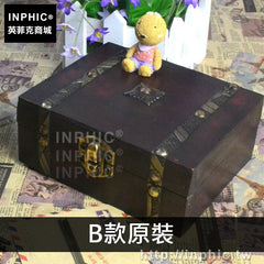 INPHIC-歐式家居收納古樸手工拍攝道具木盒仿古方盒復古擺設-B款原裝