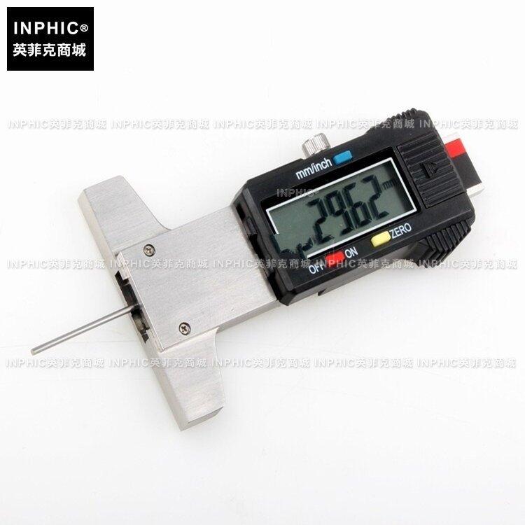 INPHIC-分析測量 迷你數顯深度尺輪胎花紋深度尺胎紋尺0-25mm 不銹鋼測量儀測試儀實驗儀器