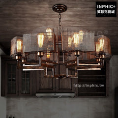 INPHIC-餐廳客廳賓館美式吊燈工業複古燈具裝飾酒店鐵藝懷舊