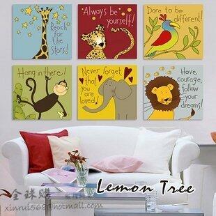 INPHIC-現代家居客廳無框畫 時尚卡通房裝飾壁畫 卡通無框畫 單張