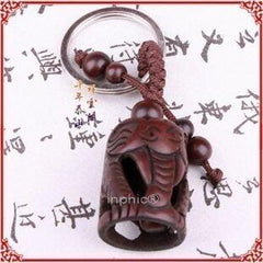 INPHIC-宗教 開光雷擊木大象金剛鈴鑰匙扣掛件雷劈木避邪保平安