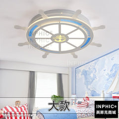 INPHIC-兒童房藍色燈具臥室燈簡約船舵房間吸頂燈地中海LED-大款