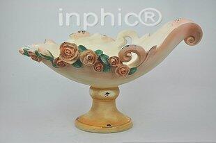 INPHIC-雕刻藝術水果盤田園風格家居裝飾樹脂果盤歐式 玫瑰果盤