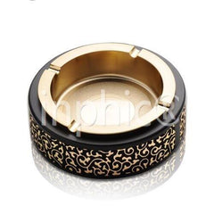 INPHIC-歐式煙灰菸灰缸大圓金色花邊煙灰菸灰缸 高檔創意酒吧煙缸家居酒店用