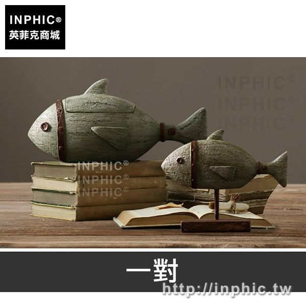 INPHIC-飾品樹脂家居客廳美式酒櫃復古鄉村擺件動物收納-一對