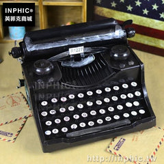 INPHIC-復古模型鐵藝按鍵手工印表機道具老式打字機做舊模擬