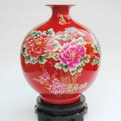 INPHIC-ZF-D094 景德鎮 粉彩 陶瓷 富貴牡丹花瓶 現代 家居裝飾品 擺飾