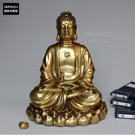 INPHIC-佛像 純銅如來佛家居釋迦牟尼佛像銅釋迦摩尼辦公室裝飾品