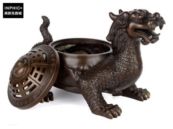 INPHIC-開運 開光純銅開蓋龍龜辦公室龍龜裝飾品銅龍龜工藝品