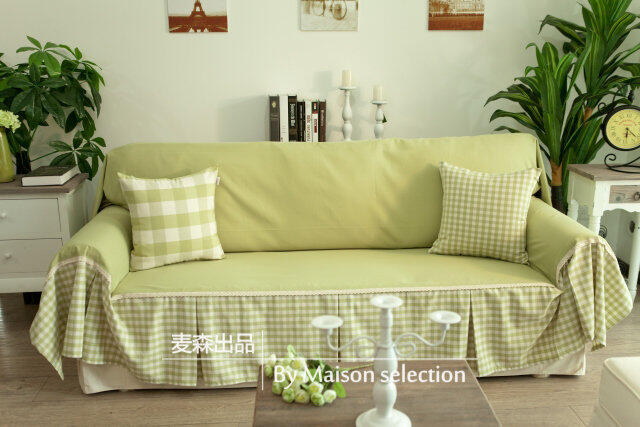 INPHIC-韓國田園綠色格紋 桌布桌巾餐桌布桌墊茶幾布 客製