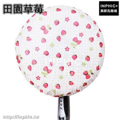 INPHIC-家居落地風扇罩防塵套電風扇套防塵罩圓形電扇防護罩防灰塵收納套-田園草莓