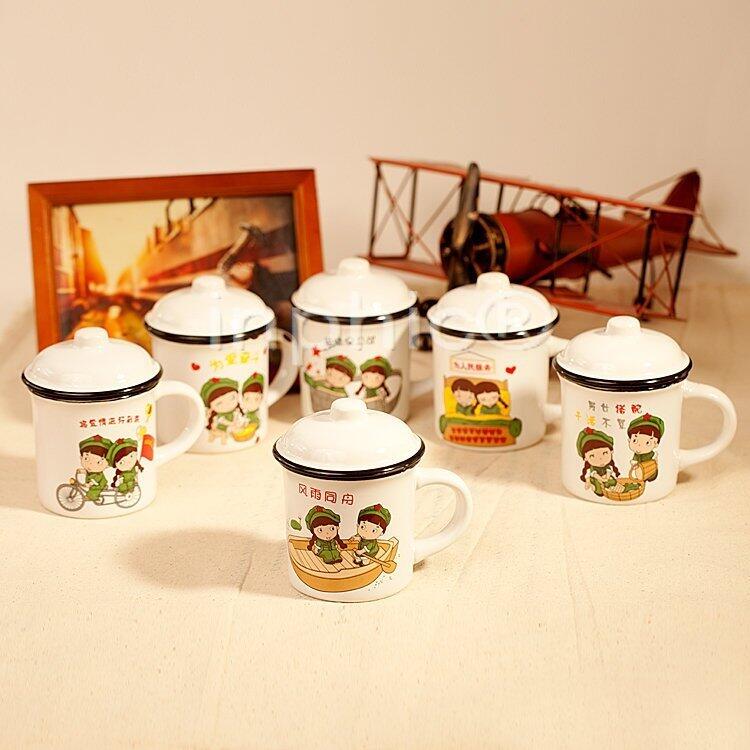 INPHIC-供應馬克杯 愛情ING 馬克杯陶瓷杯水杯 帶蓋六色混