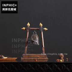 INPHIC-擺飾鈴鐺擺設中式木雕客廳東南亞桌面裝飾銅鈴