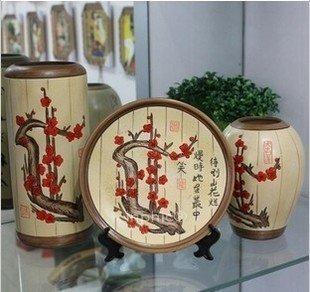 INPHIC-景德鎮田園創意家居裝飾擺飾彩繪陶藝工藝品客廳擺飾陶瓷三件套