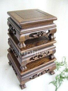 INPHIC-木座花架☆雞翅木老虎腳雕花三件套底座