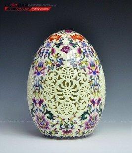 INPHIC-中式陶瓷擺飾  簡約家裝風 鏤空花瓶 幸運蛋