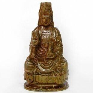 INPHIC-紅木工藝品木雕刻家居風水擺飾 坐蓮觀音 綠檀木蓮花觀音菩薩佛像